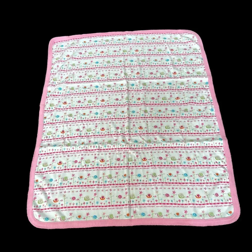 Emporio Baby Girl 4 Piece Set Footed One Piece w/ Swaddle Blanket Bib Pink NOS